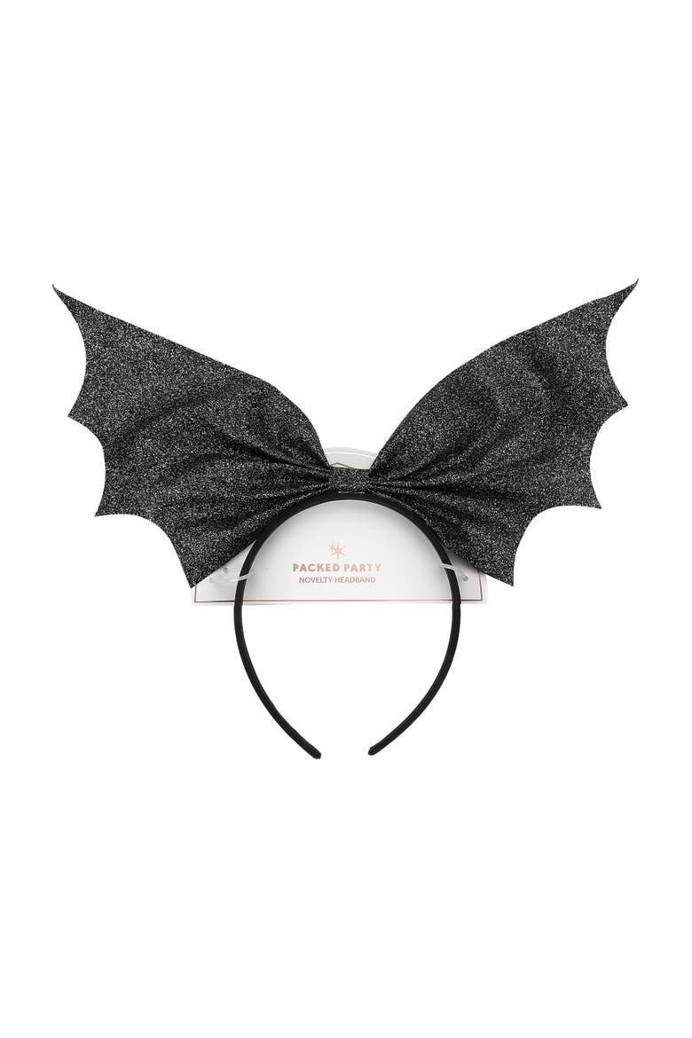 Oversized Bat Bow Black, Alternate, color, Black