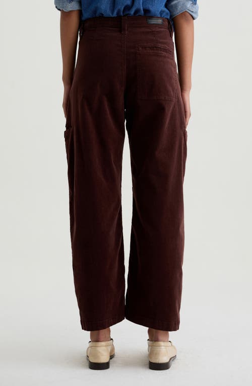 Ag Stella Low Slung Corduroy Palazzo Pants In Burgundy