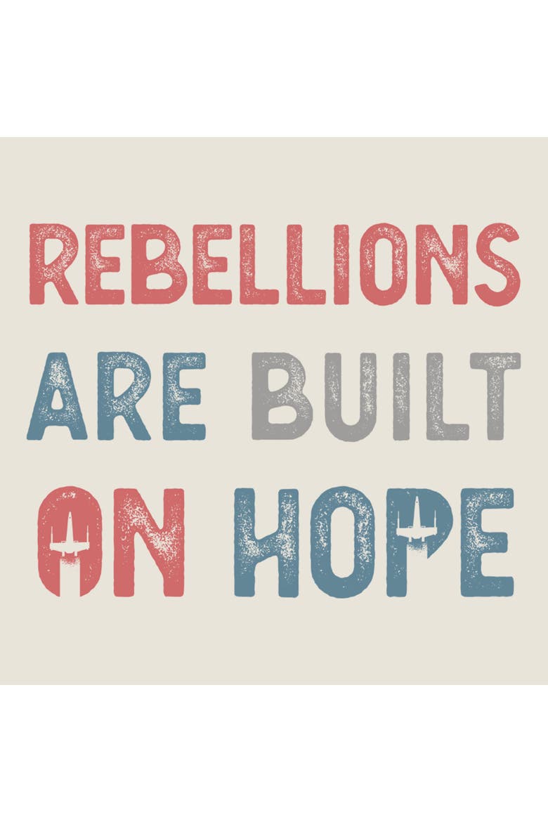 Junior's Rebellions Built On Hope Short Sleeve Oversized T-shirt, Alternate, color, Egret