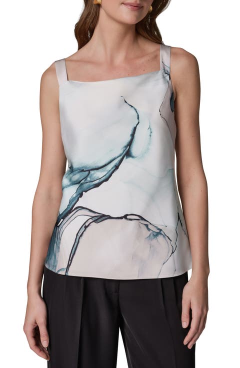 Cowl Neck Satin Tank