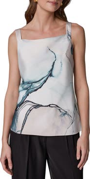 Donna Karan New York Cowl Neck Satin Tank