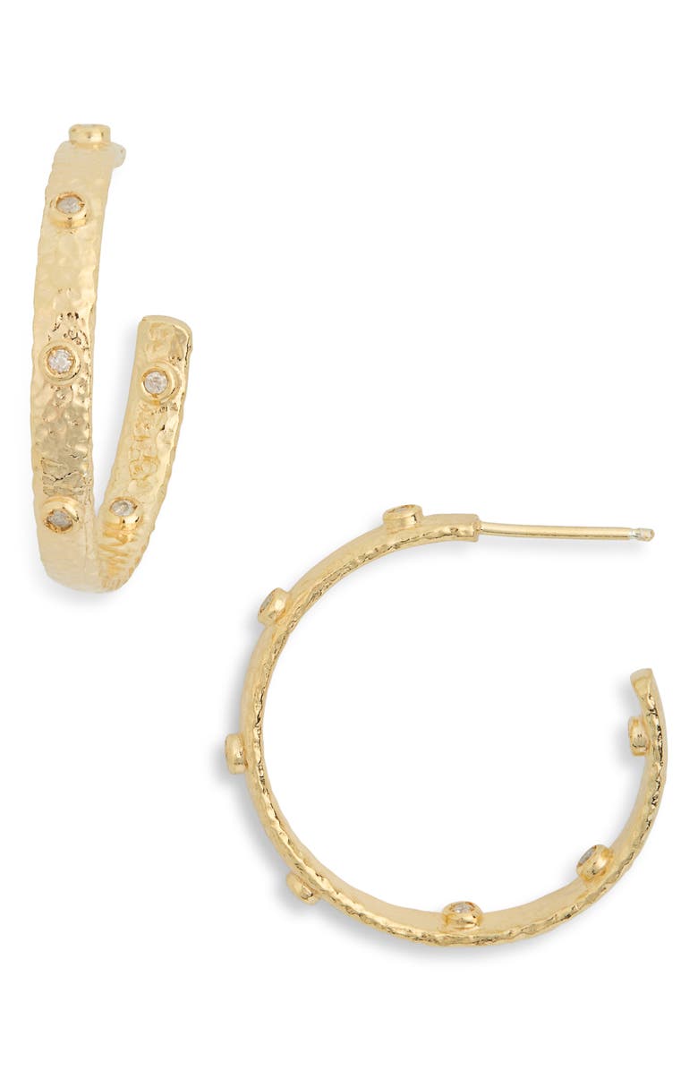 MESHMERISE Diamond Hoop Earrings - 0.15ct., Main, color, Yellow Gold