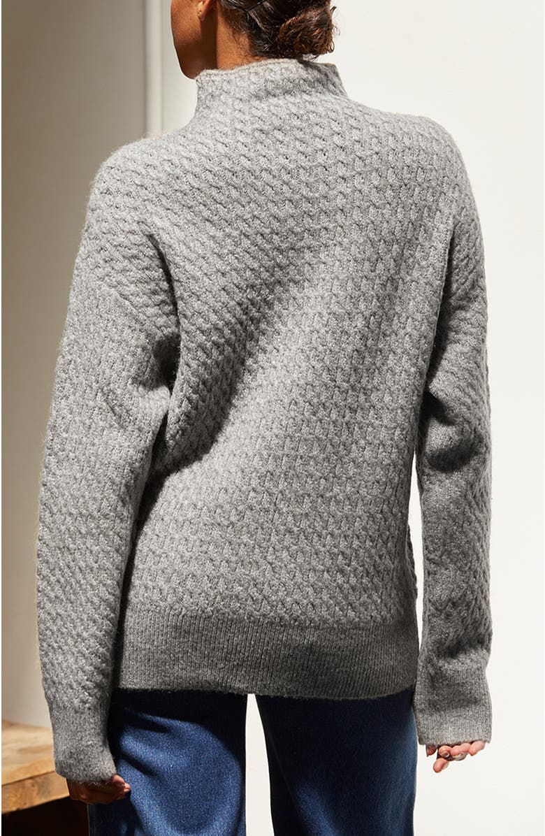 CRESCENT Cable Knit Mock Neck Sweater, Alternate, color, 