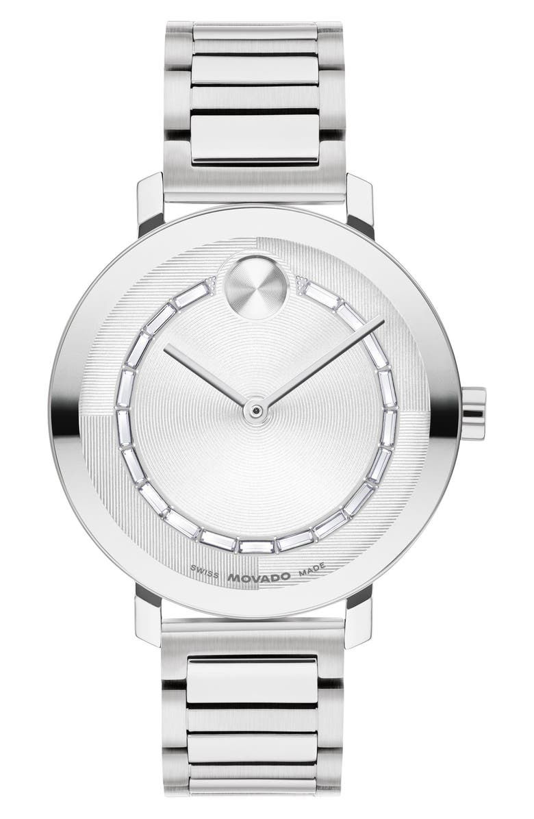 Movado Bold Evolution 2.0 Bracelet Watch, 34mm, Main, color, Silver