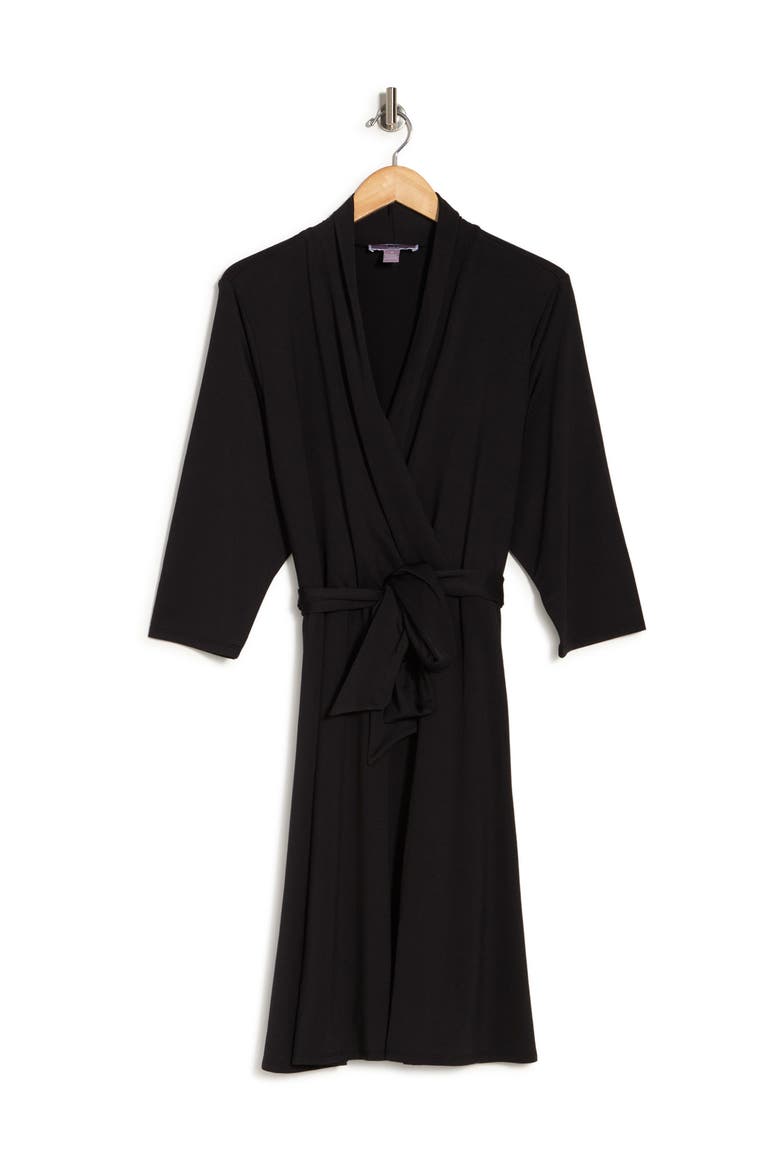 Prescott Three-Quarter Sleeve Dress, Alternate, color, BLACK