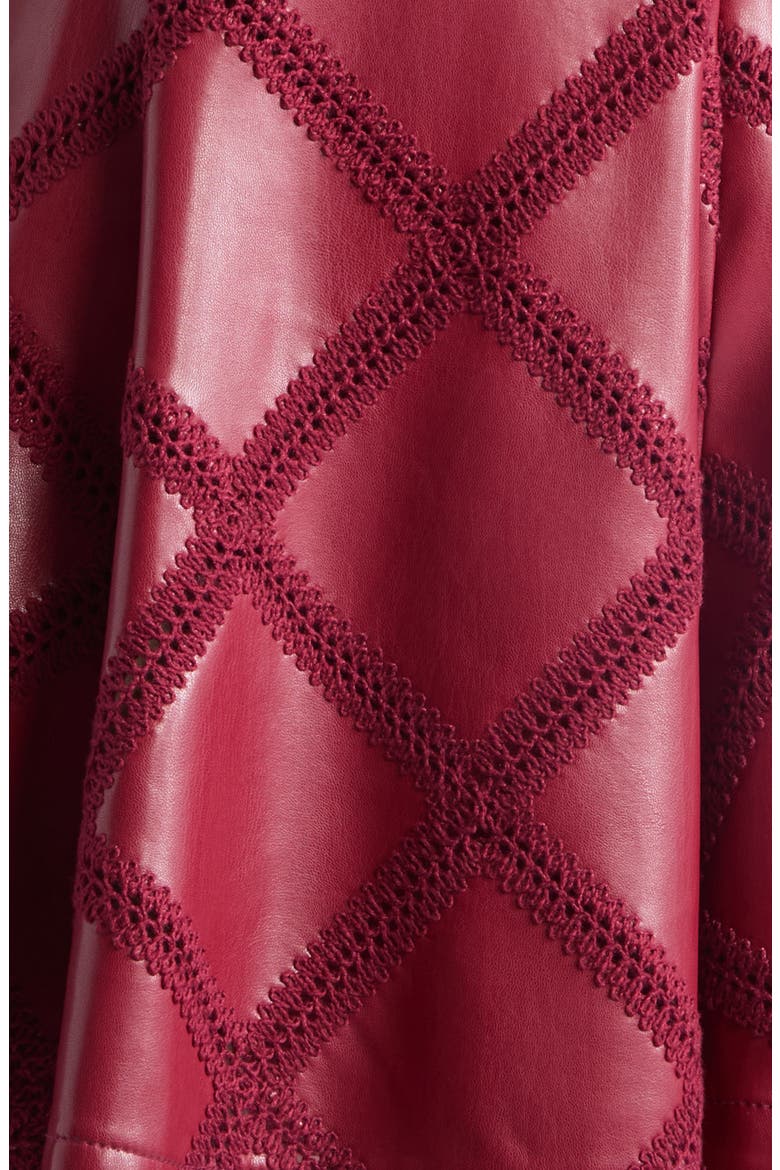 Jelena Faux Leather Minidress, Alternate, color, BERRYWINE/ BERRYWINE