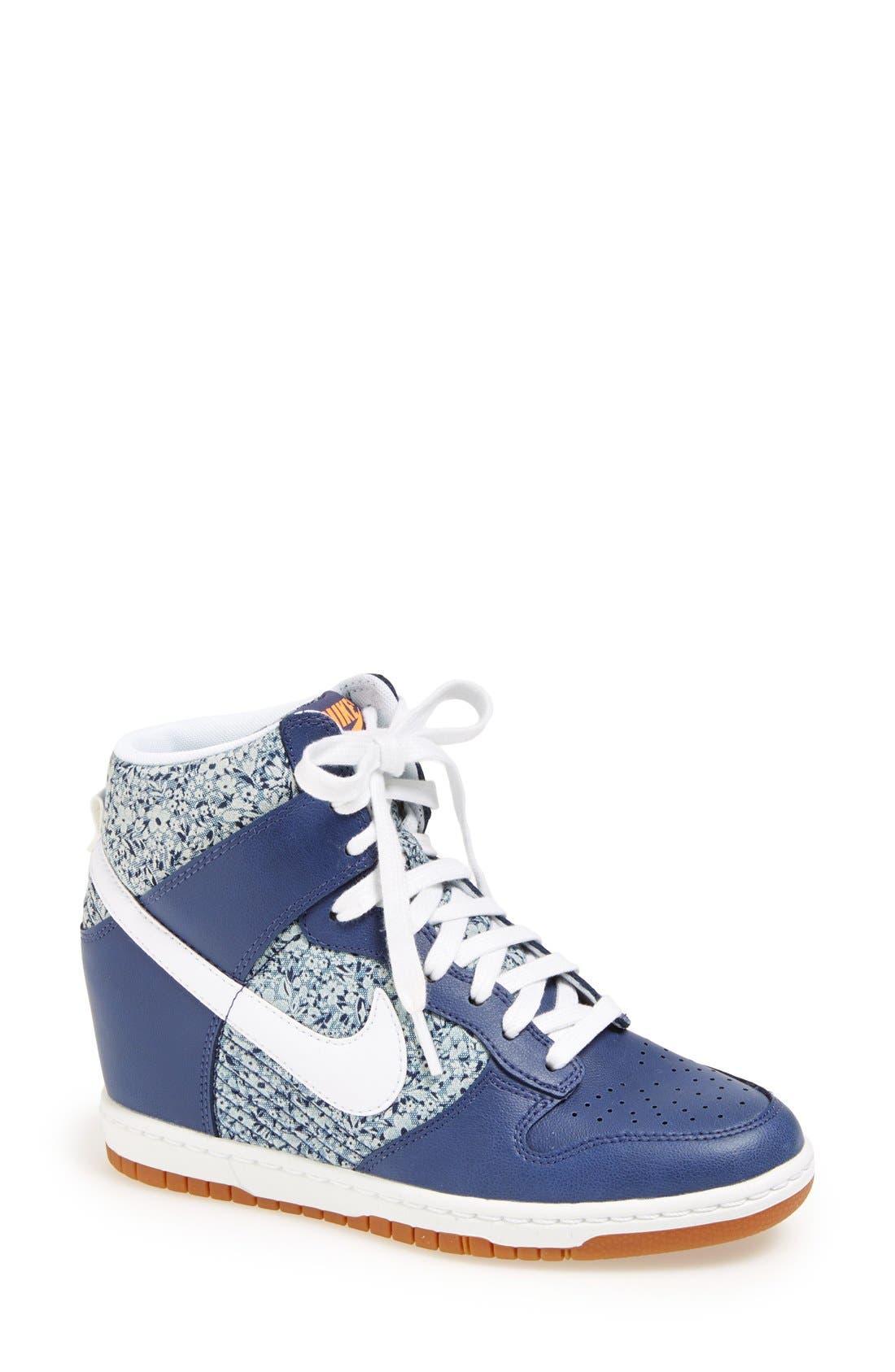 'Dunk Sky Hi Liberty' Hidden Wedge Sneaker, Main, color, BLUE/ WHITE