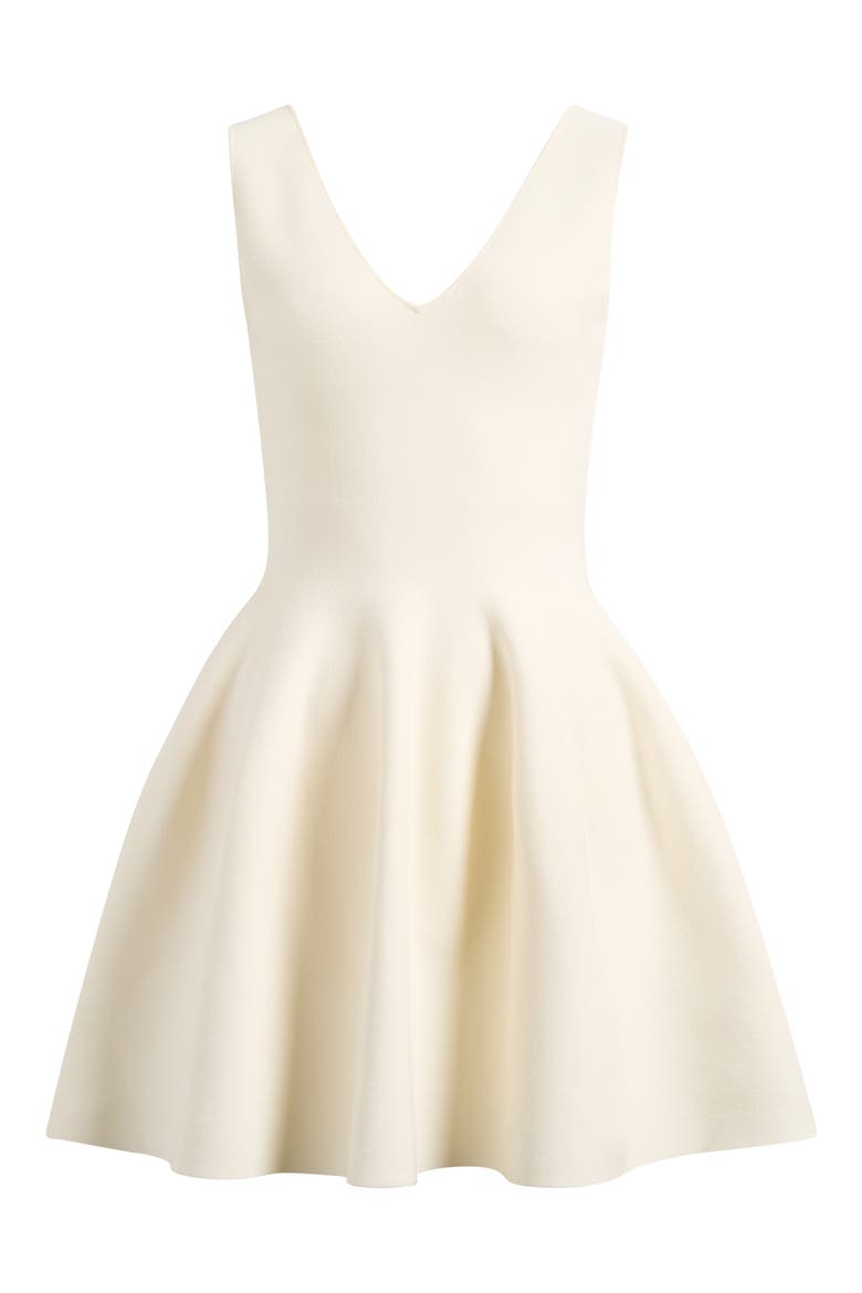 Knit Fit & Flare Minidress, Main, color, CREAM