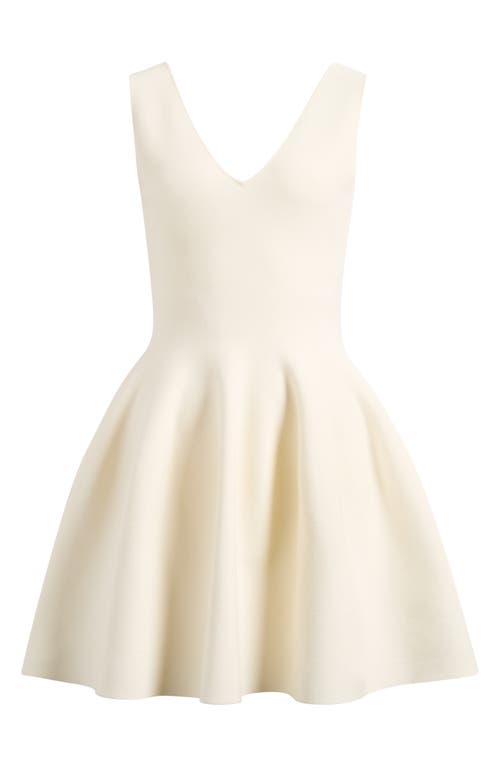 Odd Muse Knit Fit & Flare Minidress In Neutral