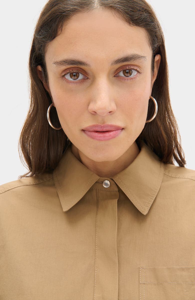 ALIGNE Reign Organic Cotton Shirtdress, Alternate, color, Camel