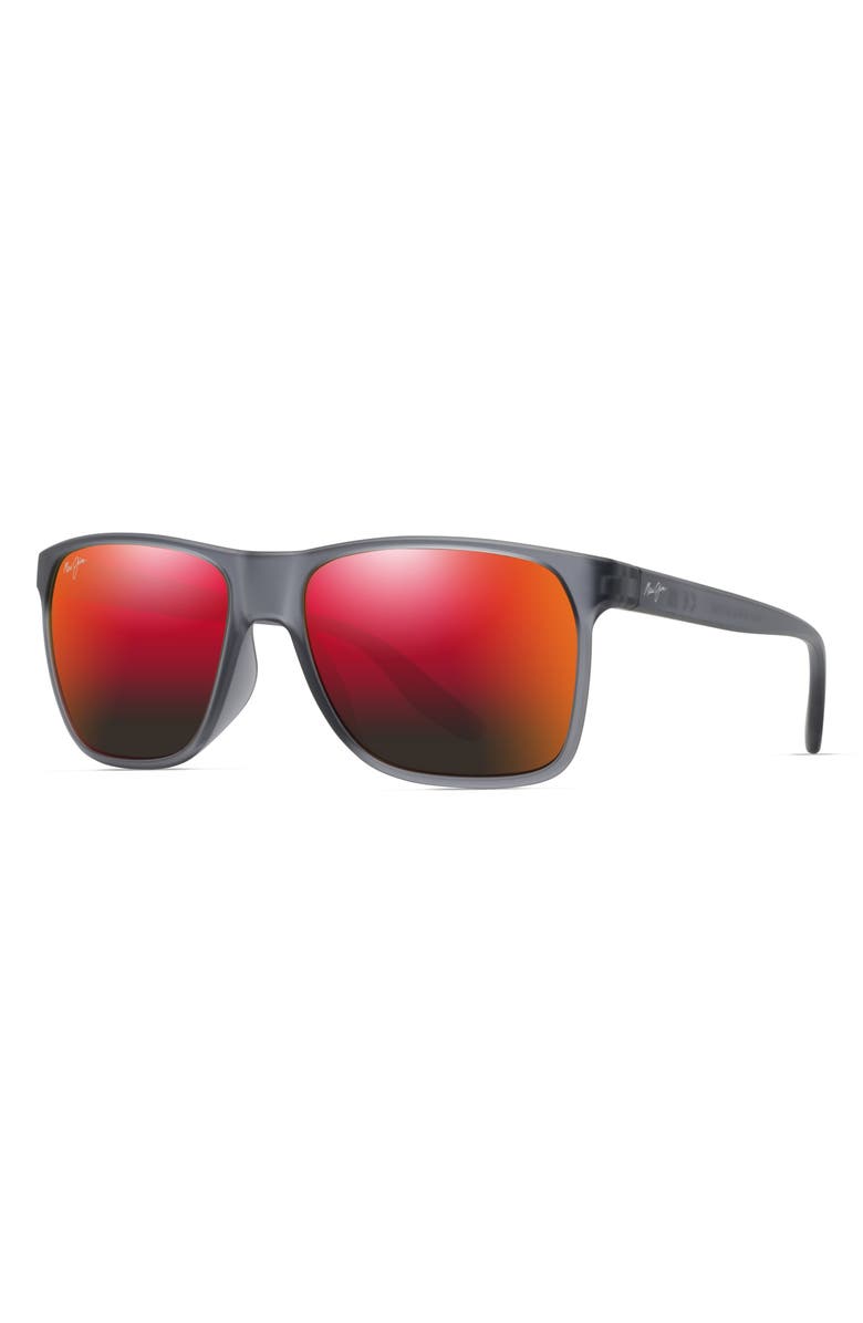 Maui Jim Pailolo 58mm PolarizedPlus2<sup>®</sup> Rectangular Sunglasses, Alternate, color, Translucent Matte Grey