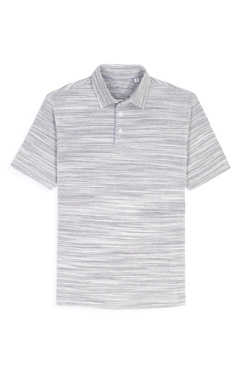 Robert Graham Bogner Cotton Blend Knit Polo, Alternate, color, White