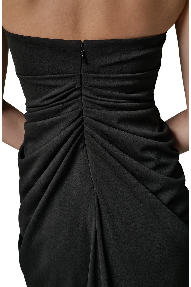Strapless Gown, Alternate, color, BLACK