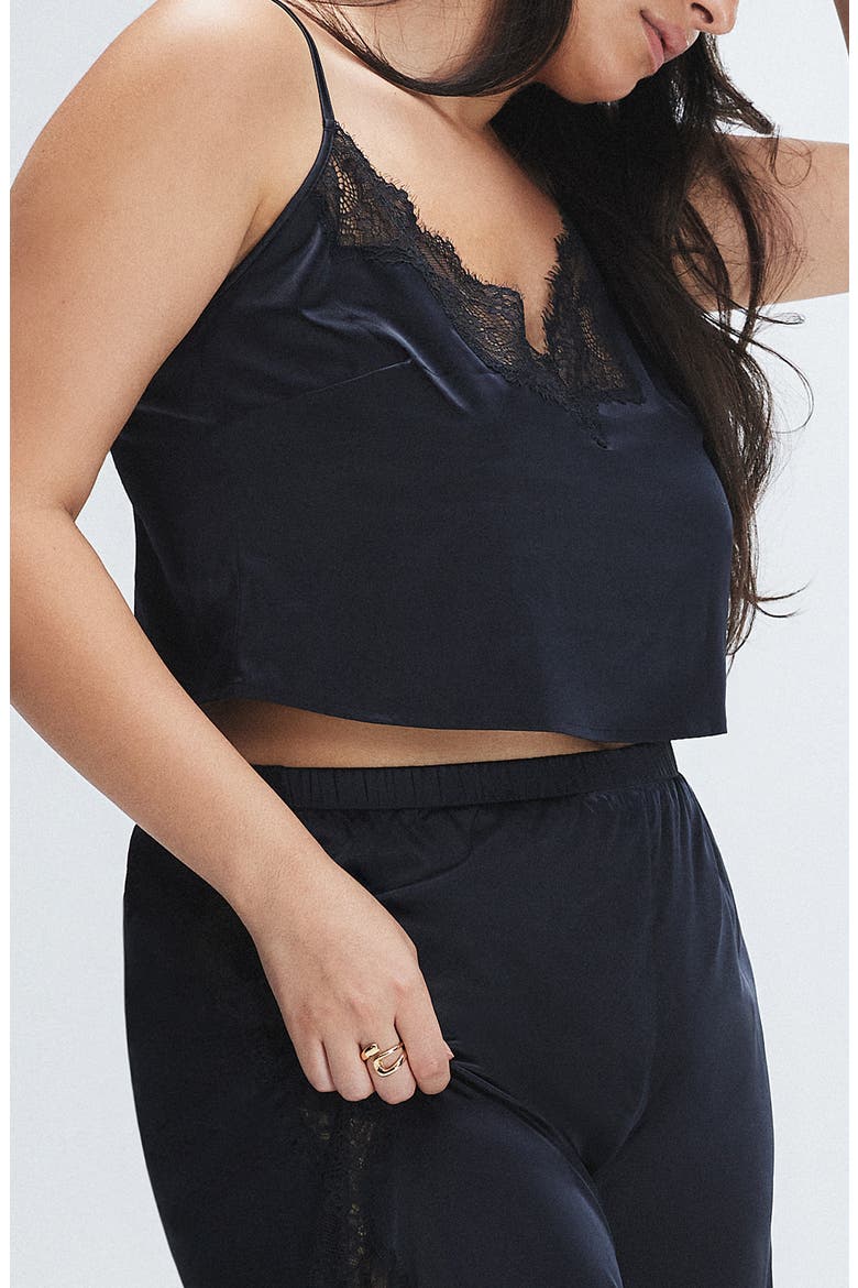 Nite Shade Pajama Camisole, Alternate, color, BLACK CAVIAR