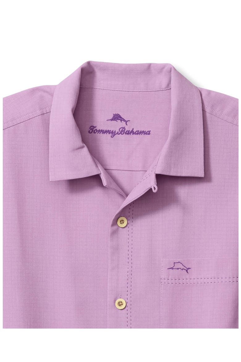 Coastal Breeze Silk Blend Button-Up Shirt, Alternate, color, LAVENDER HAZE