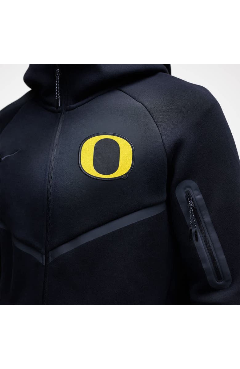 Nike Men's Nike Black Oregon Ducks Tech Fleece Full-Zip Windrunner Hoodie, Alternate, color, Black