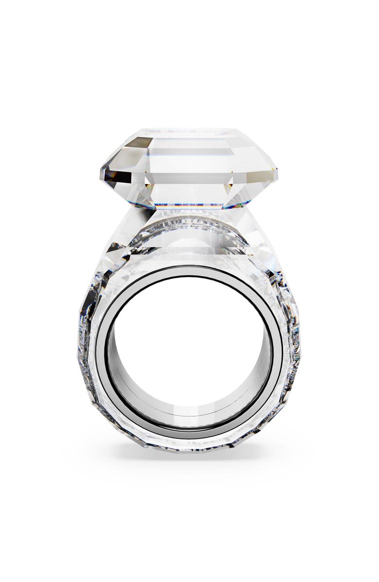 Swarovski Lucent Cocktail Ring, Alternate, color, Silver/ White