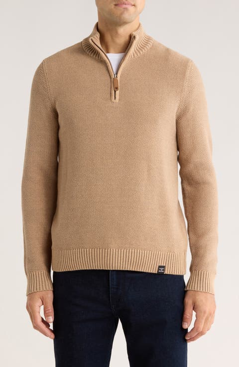 Cotton Quarter Zip Sweater