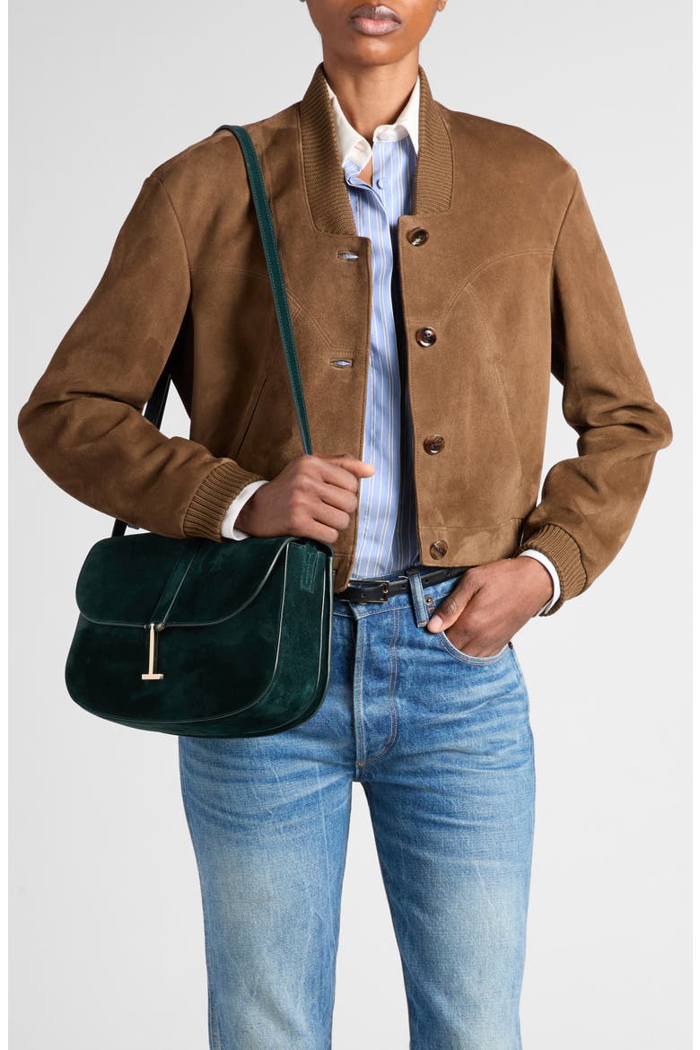 Velvety Suede Jacket, Alternate, color, KHAKI