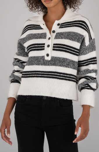 KUT from the Kloth Lilia Boxy Half Button Sweater