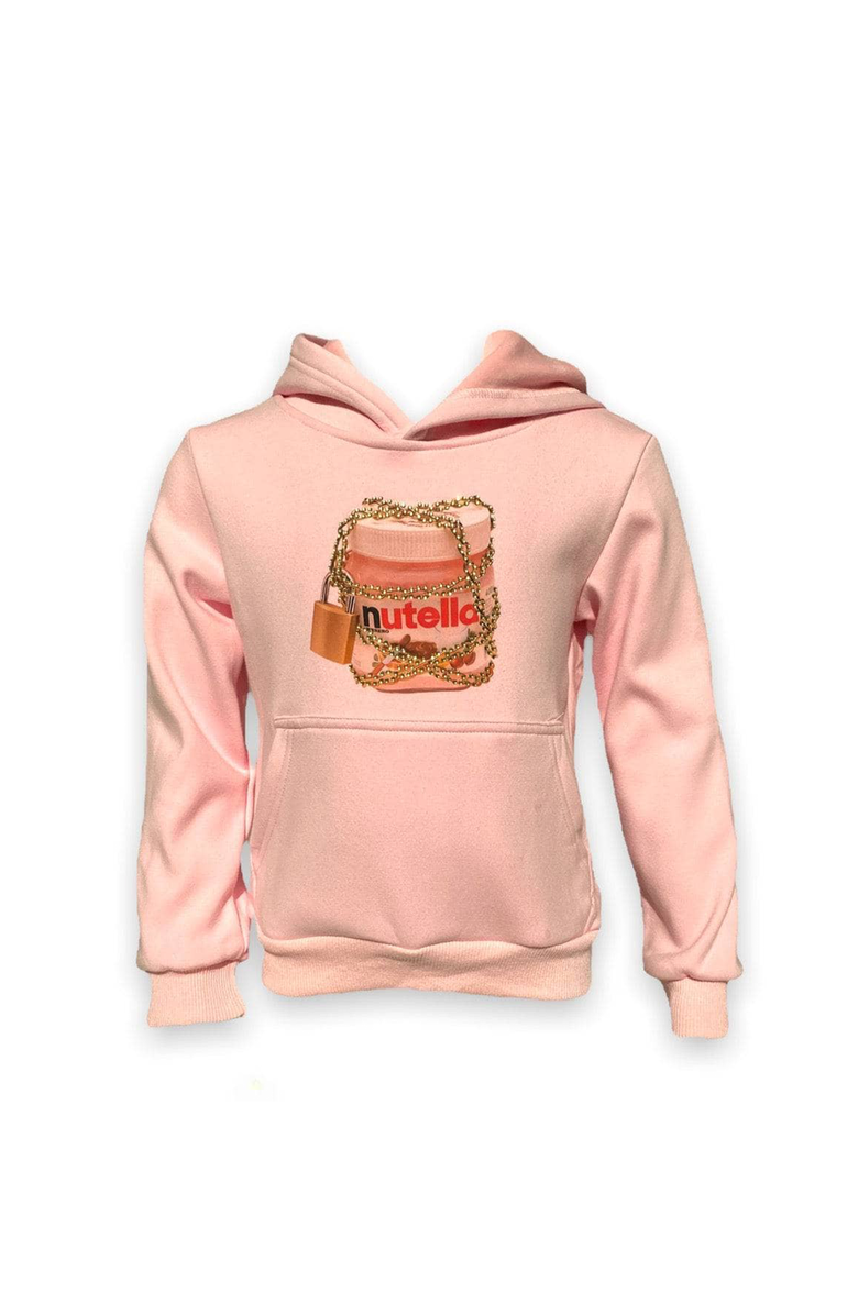 Lola + The Boys Forbidden Nutella Hoodie, Main, color, 
