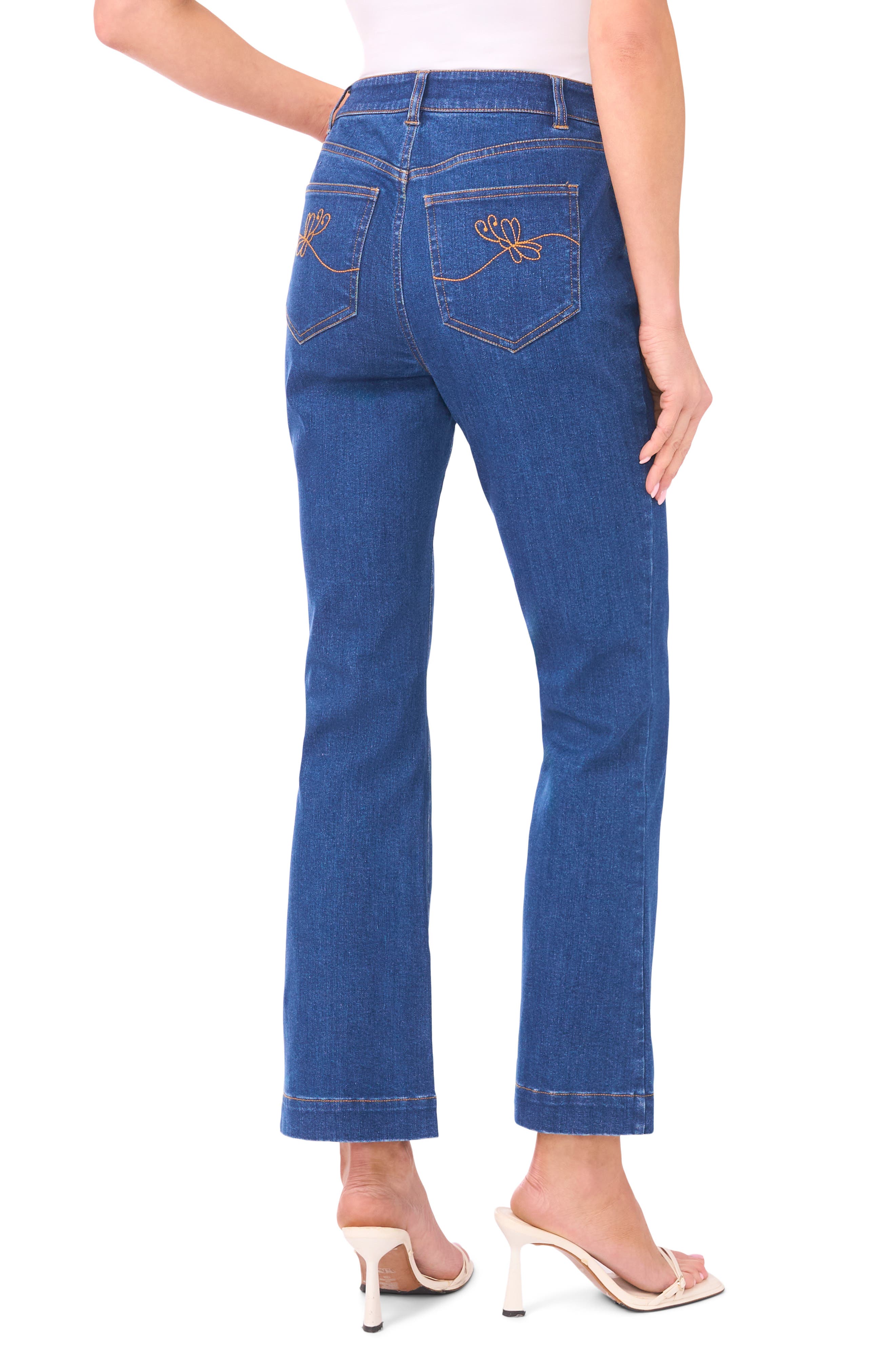 High Waist Flare Leg Ankle Jeans - image 2