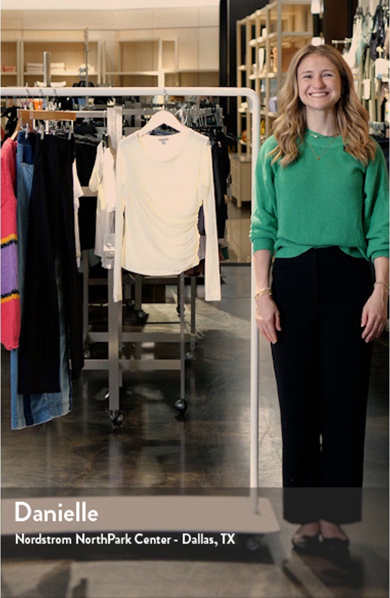 Kids' Ruched Long Sleeve Mesh Top, sales video thumbnail