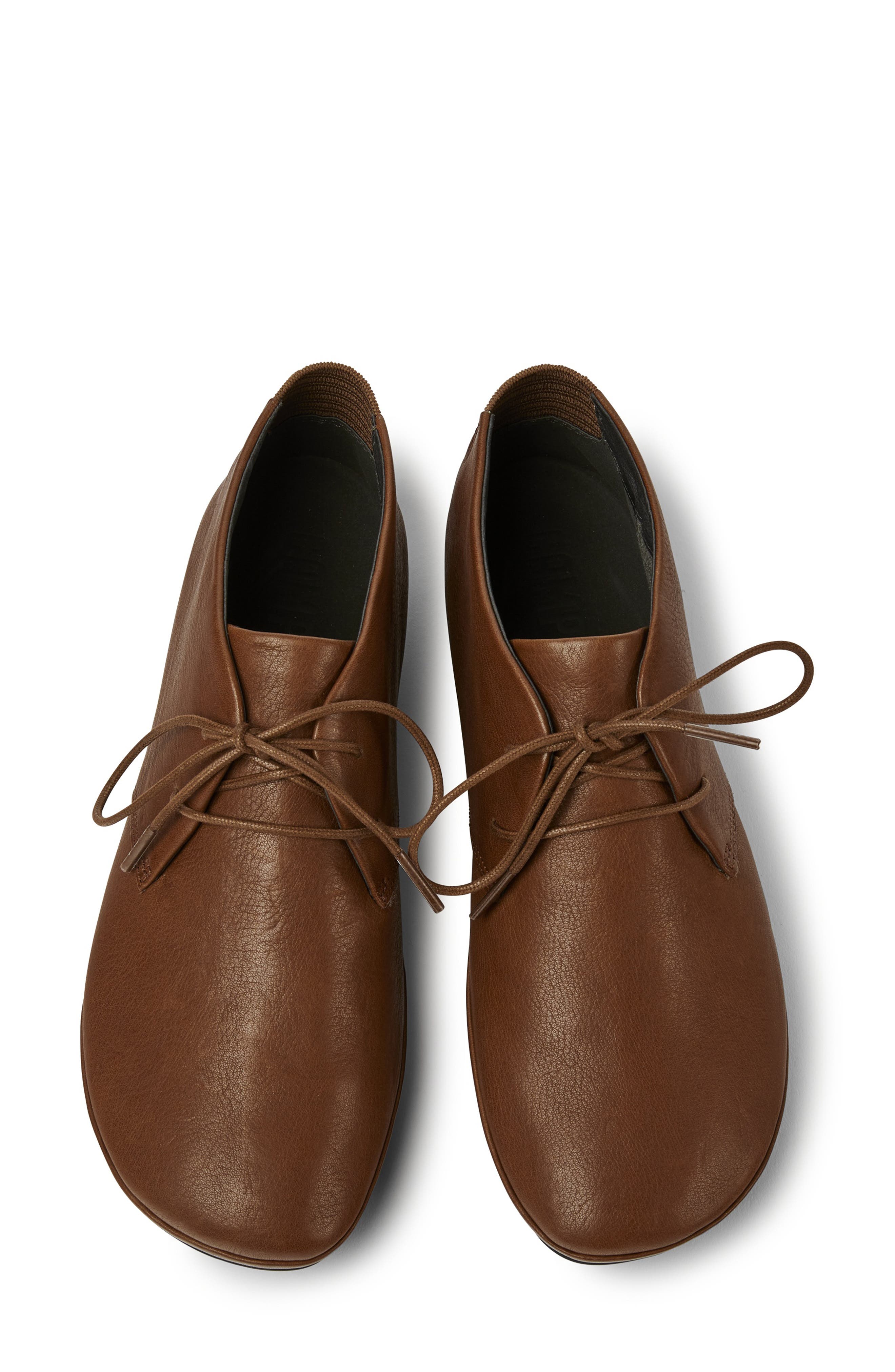 Right Nina Plain Toe Derby, Alternate, color, MEDIUM BROWN