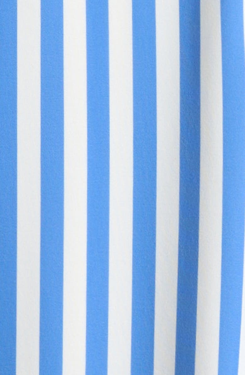 Mini Boden Colorblock Stripe Long Sleeve One-Piece Rashguard Swimsuit, Alternate, color, Hotchpotch Stripe