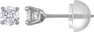 FZN Kids' 14K Gold Lab Grown Diamond Solitaire Stud Earrings