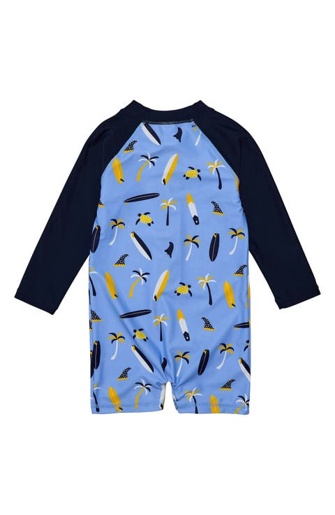 Turtle Break One-Piece Rashguard Swimsuit (Baby)