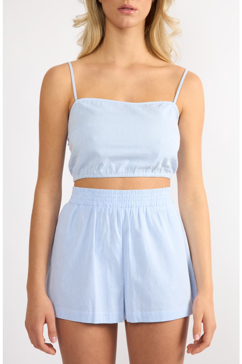 Everyday Stripe Cotton Mini Top, Main, color, BLUE STRIPE