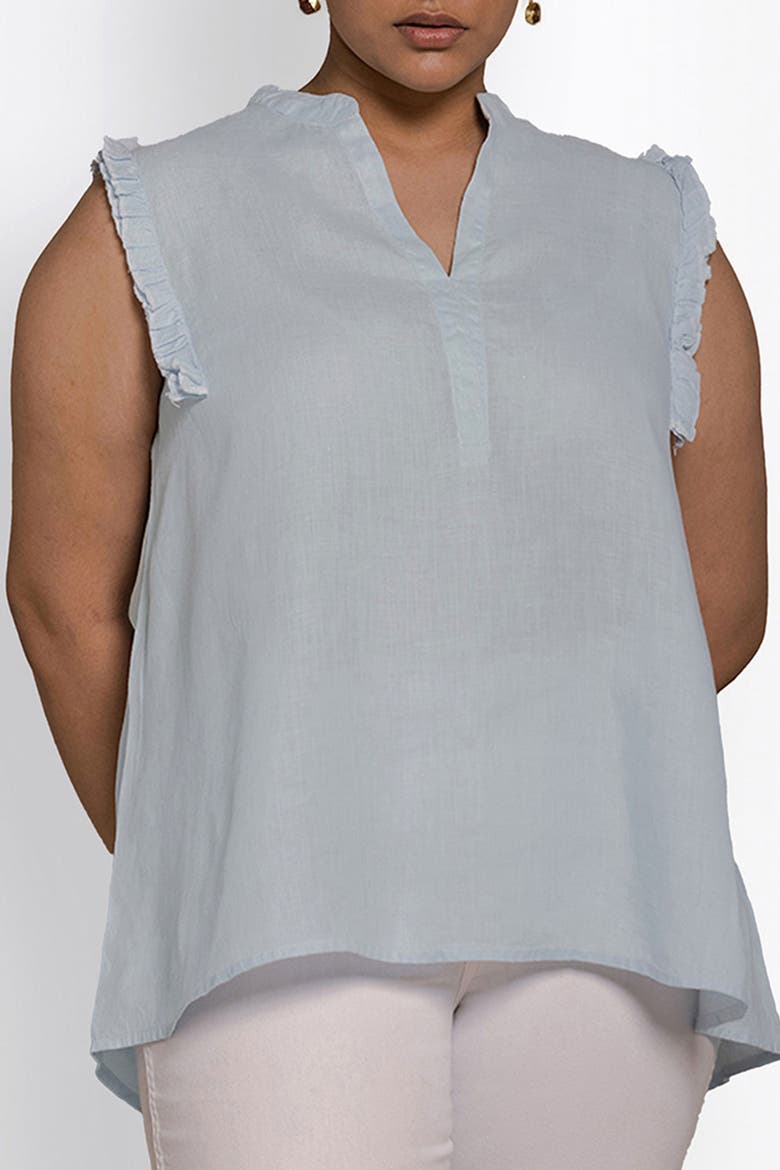 Wind In My Hair V-Neck Shirt, Alternate, color, Light Blue