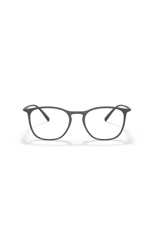 Giorgio Armani 53mm Square Optical Glasses In Gray