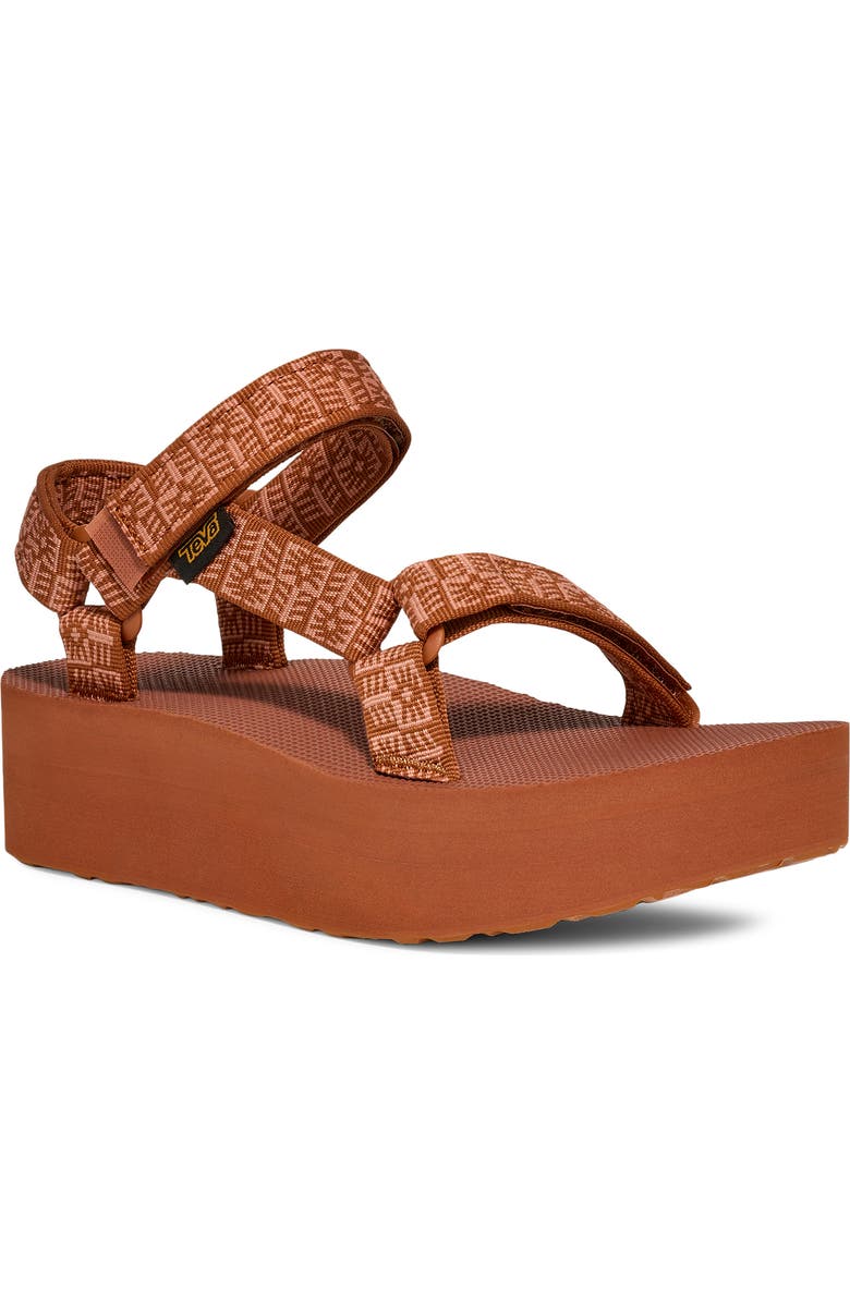 Teva Universal Platform Sandal, Main, color, Crafted Floral Vintage Brown