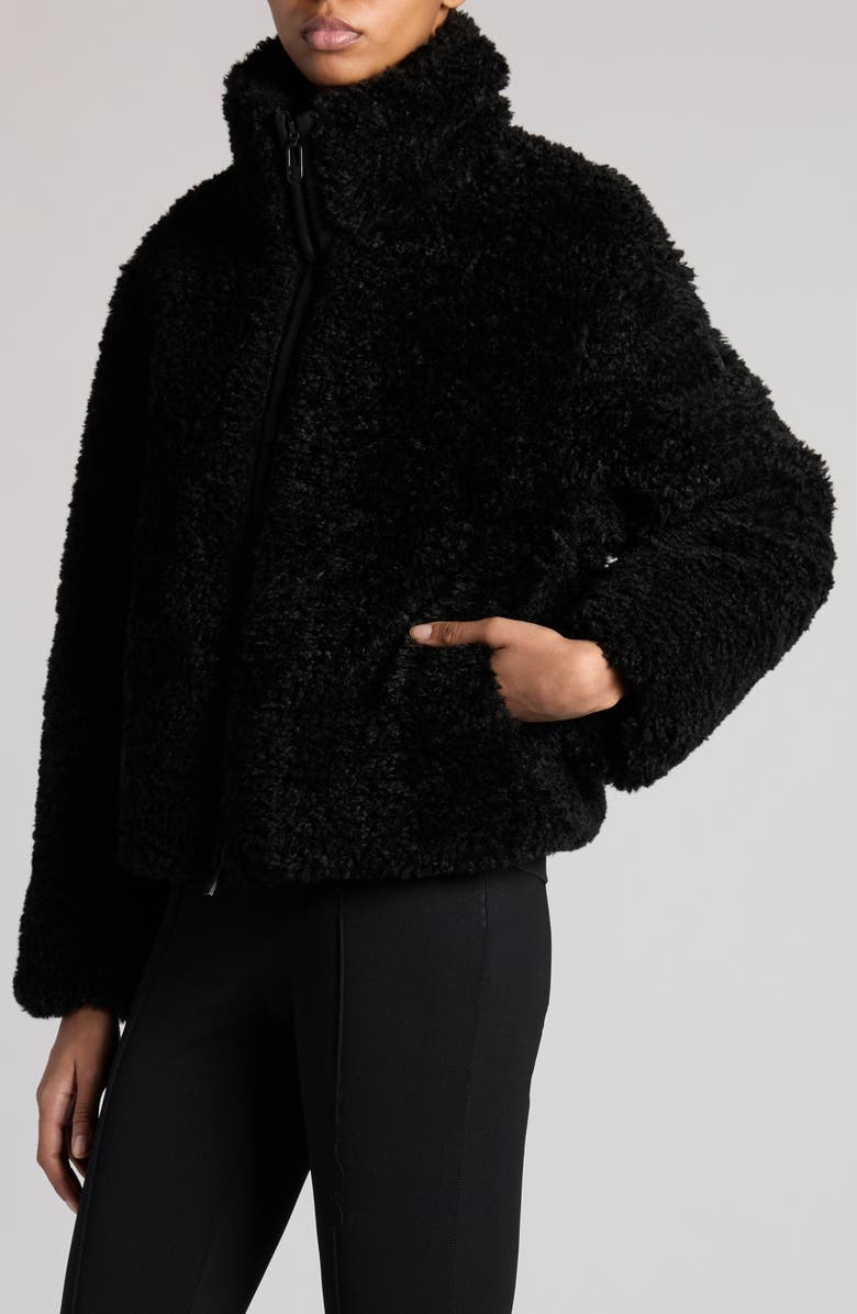 Moncler Bridoire Faux Shearling Bomber Jacket, Alternate, color, 