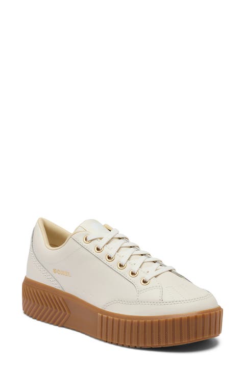 スニーカー GOLDEN  Women Sneakers GWF00230F00524982514 Beige Women's Stardan in ecru nappa leather with gold glitter star