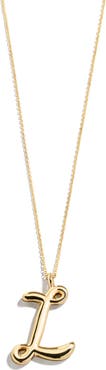 BaubleBar Script Initial Pendant Necklace