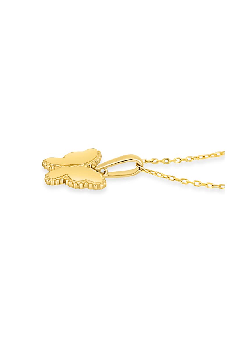 14K Gold Mykonos Butterfly Pendant Necklace (Online Trunk Show), Alternate, color, 14K YELLOW GOLD