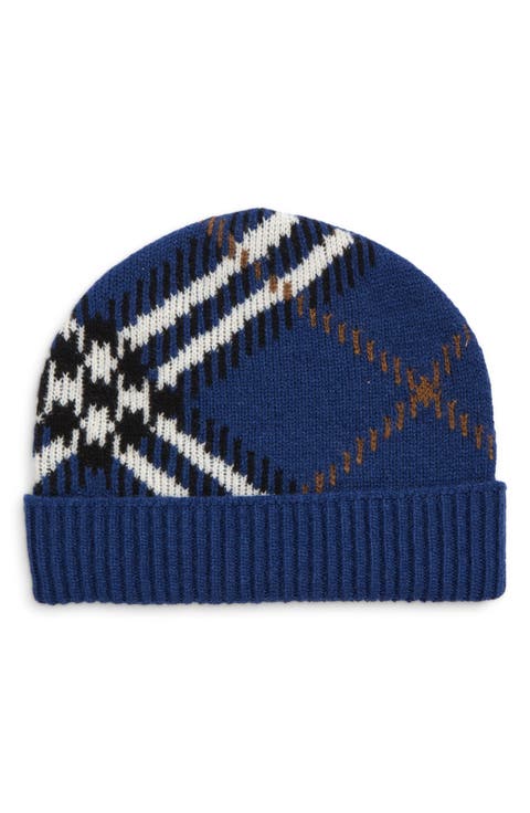 Core Jacquard Burberry Check Cashmere Blend Beanie