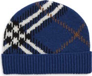 Burberry Core Jacquard Burberry Check Cashmere Blend Beanie