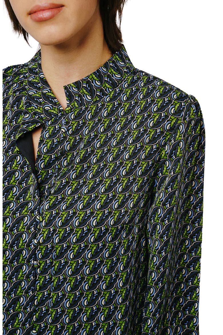 Maive Printed Button-Up Top, Alternate, color, BLACK MULTI