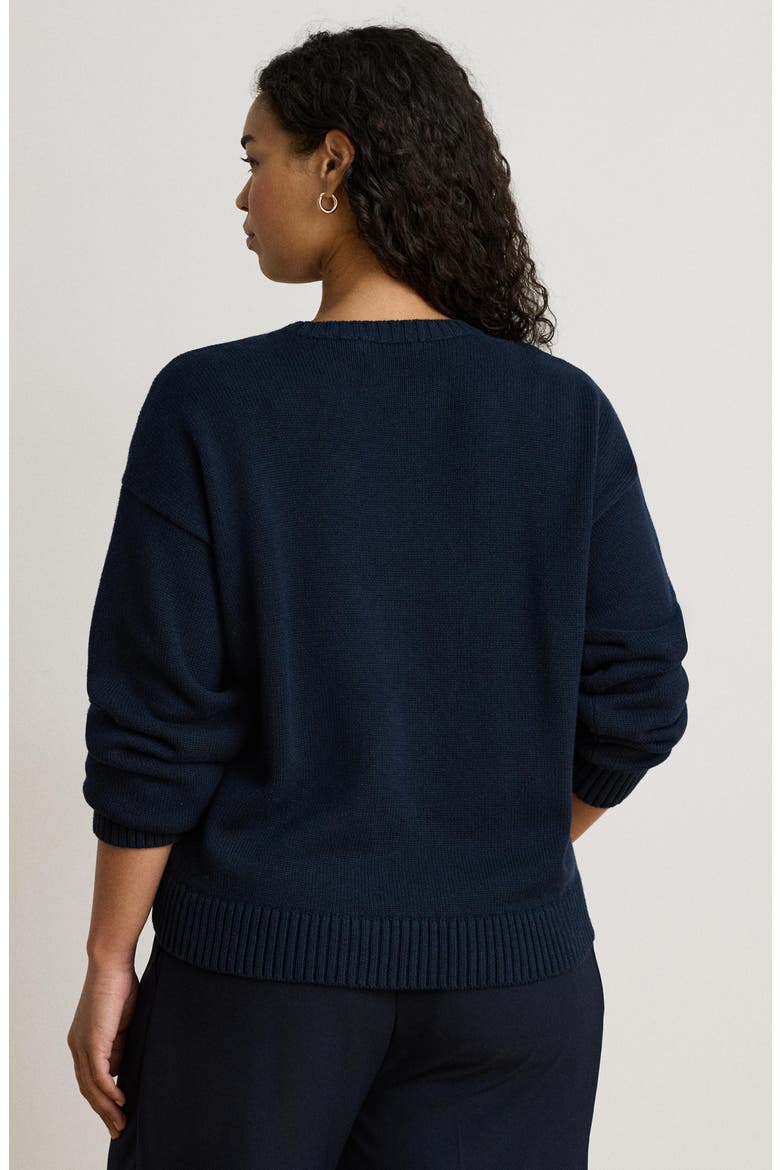 Pointer Dog Crewneck Sweater, Alternate, color, LAUREN NAVY BLUE/ MULTI