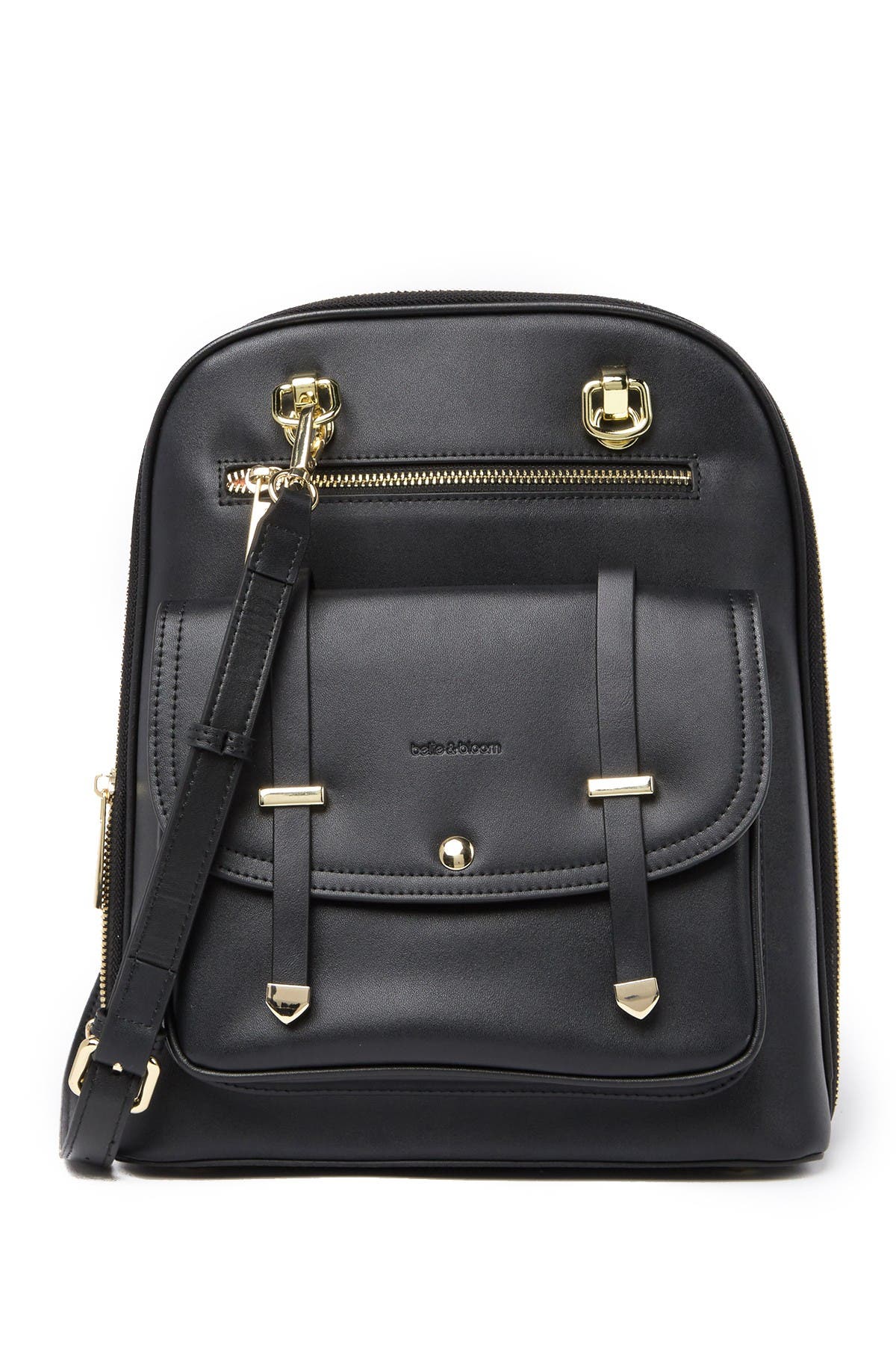 5th Ave Leather Backpack, Alternate, color, BLACK