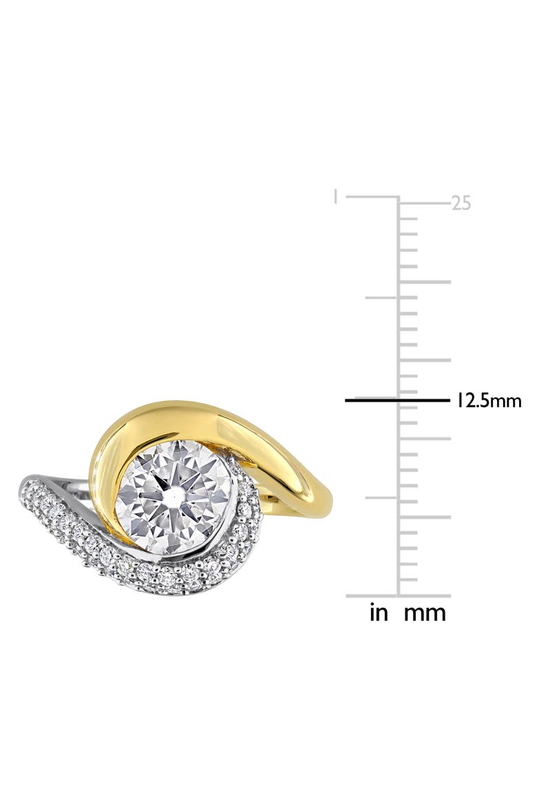 Dew Lab-Grown Moissanite Two-Tone Ring, Alternate, color, WHITE