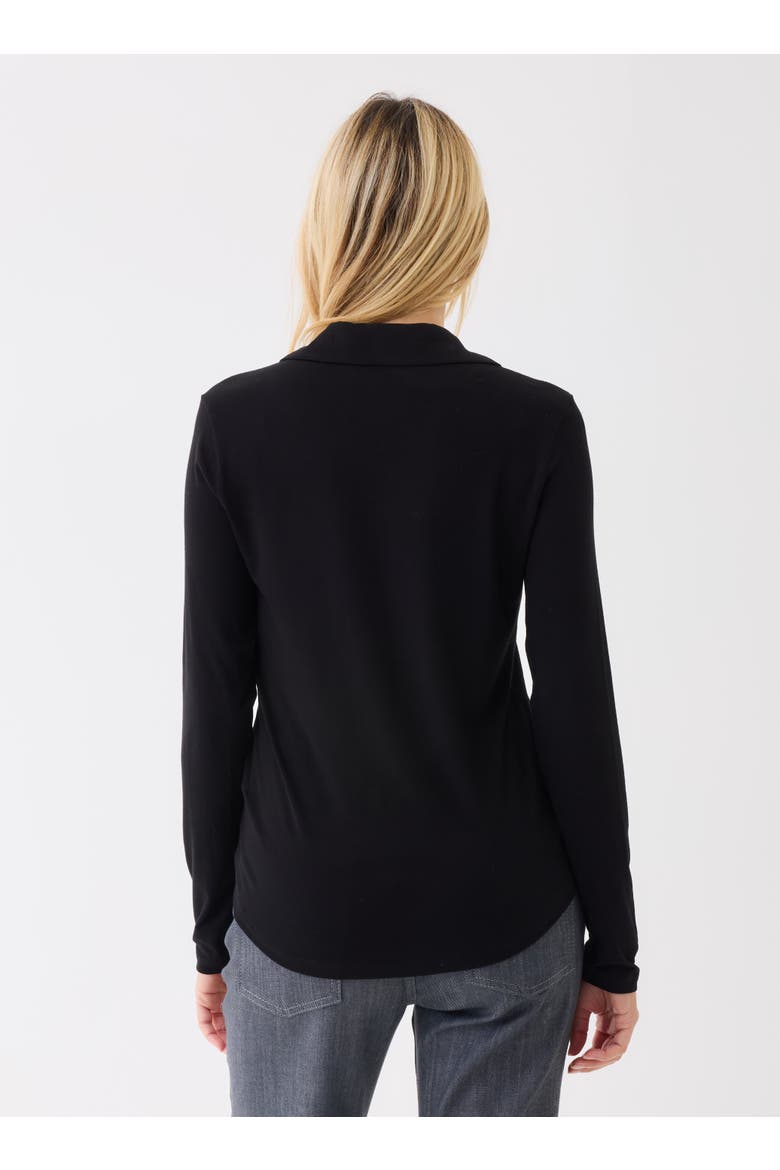 Soft Touch Long Sleeve Pocket Shirt, Alternate, color, NOIR