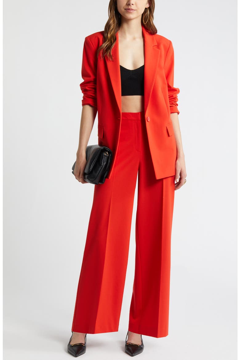 Relaxed Fit Blazer, Alternate, color, RED FIERY