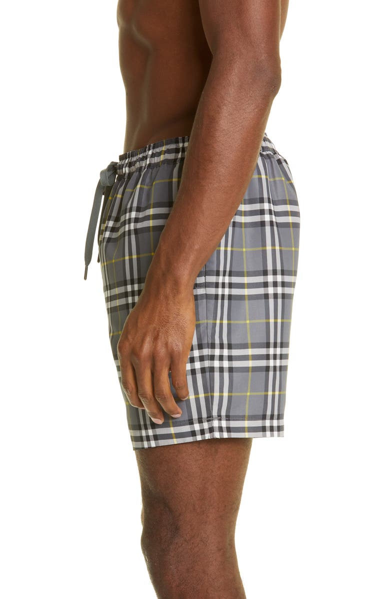 Burberry Martin Orange Check Swim Trunks, Alternate, color, 