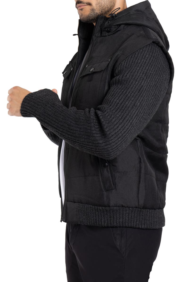 XRAY Lightly Insultated Shearling Lined Hooded Sweater Jacket, Alternate, color, 