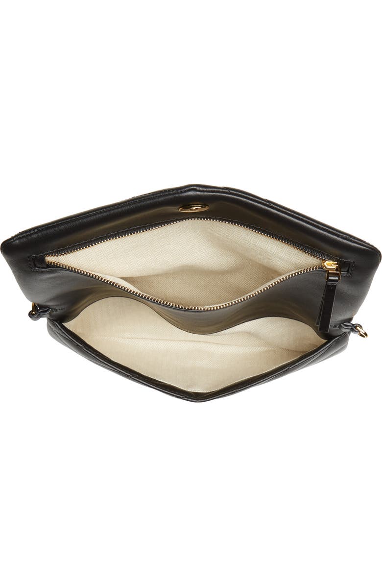 Tory Burch Kira Chevron Quilted Leather Clutch, Alternate, color,